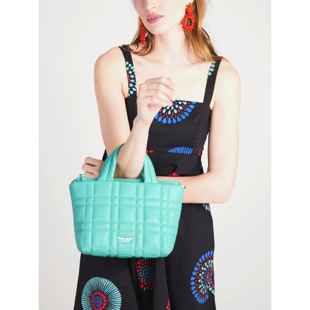 New Kate Spade Softwhere Quilted Leather Mini Tote Summer Rai with Dust bag - Picture 1 of 5